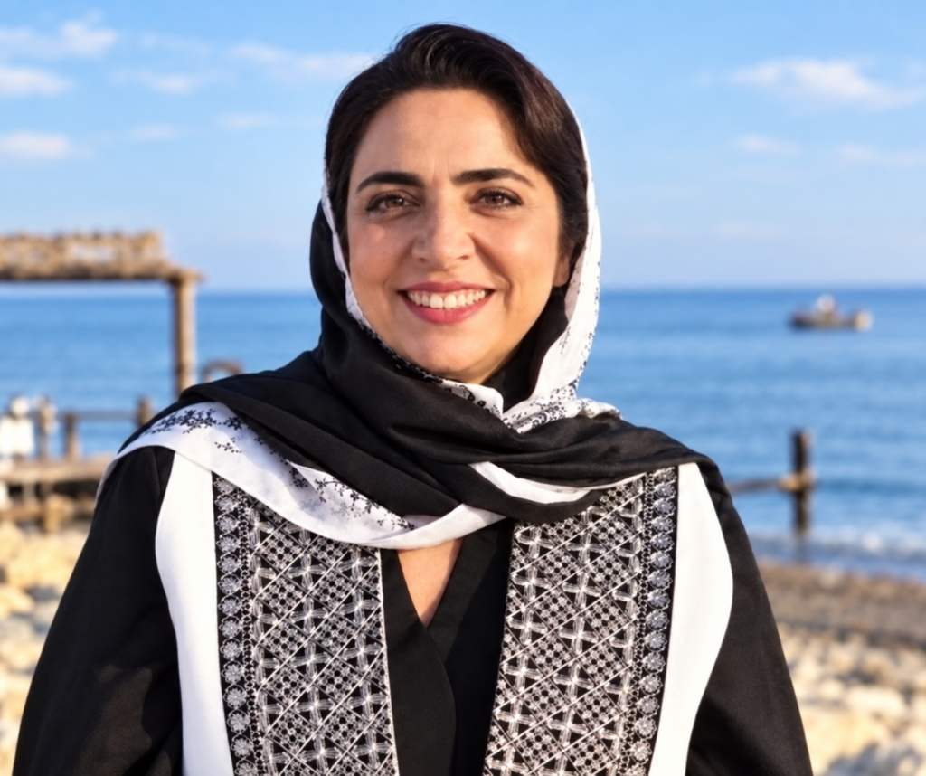 Souda Ebrahimi Shamsabadi am Meer