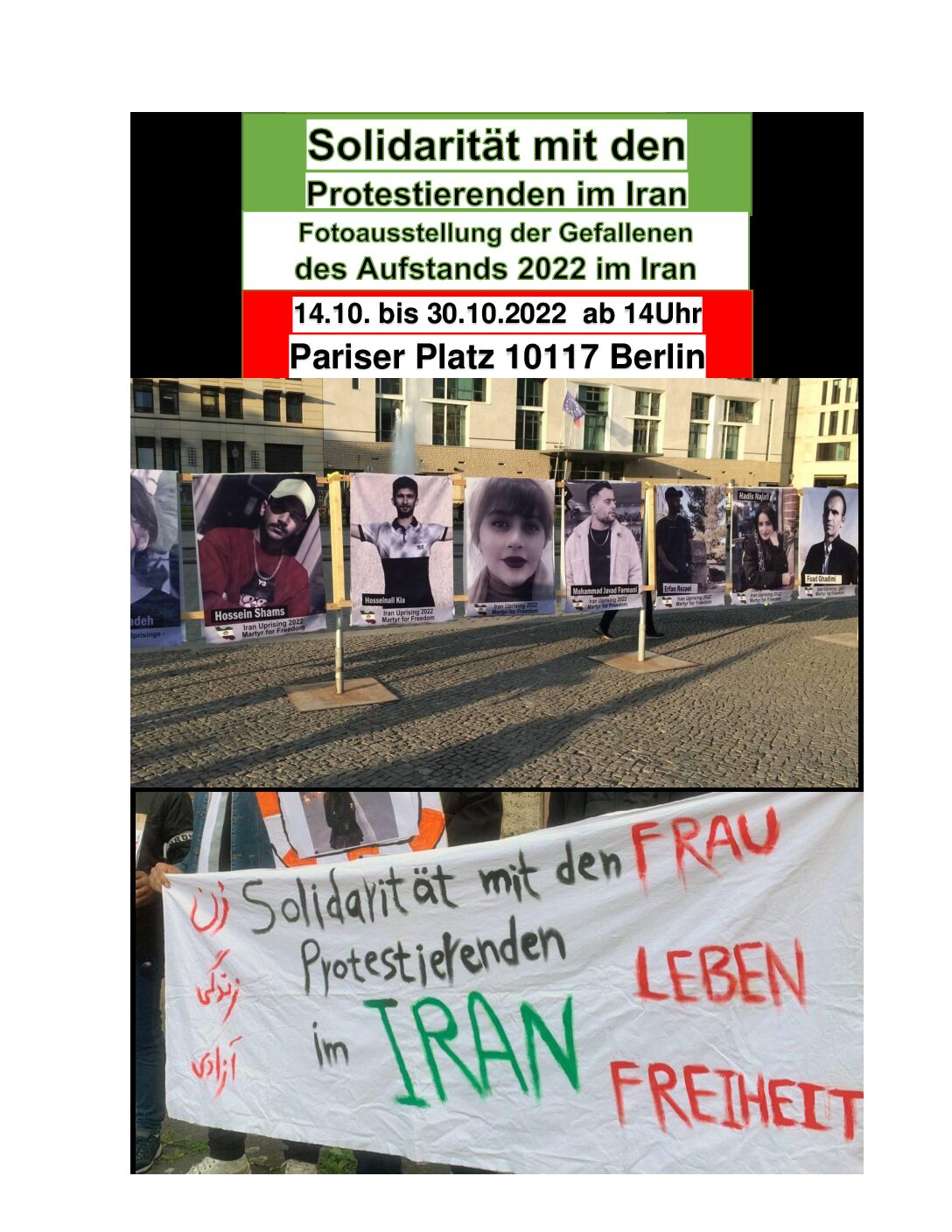 Solidaritaet mit Protestierenden